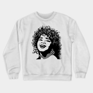 Etta James Black and White Drawing Crewneck Sweatshirt